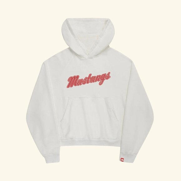 Cherry LA Mustangs Raglan Hoodie in White - Picture 2 of 5